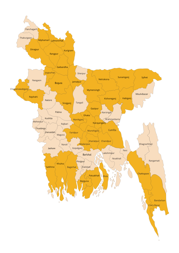 CARE Bangladesh Presence